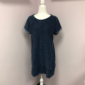 Max Jeans sz Large Jean Dress with fun Arm Details